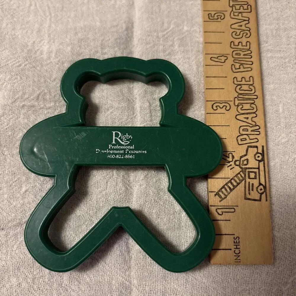 Green Advertising Teddy Bear Cookie Cutter 4 inches Rigby Professional Dev